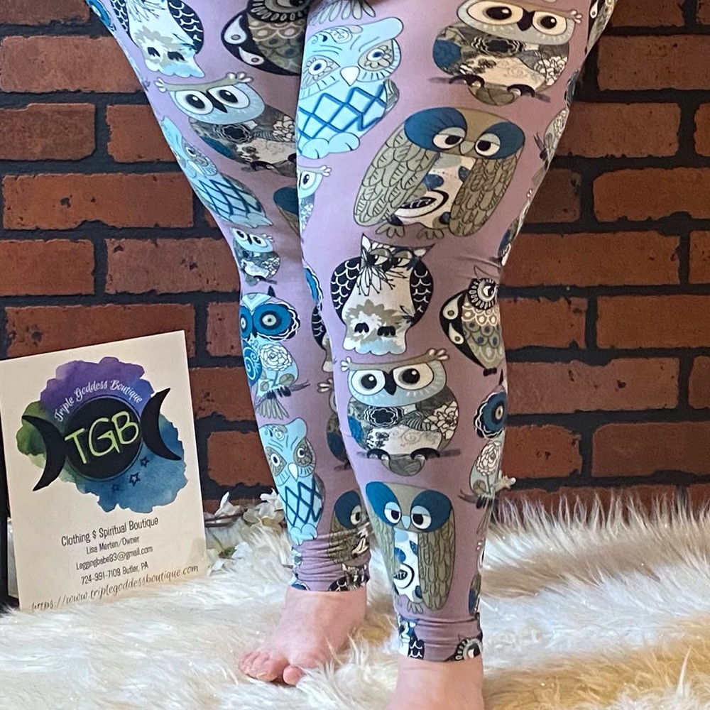 Owl leggings, printed leggings